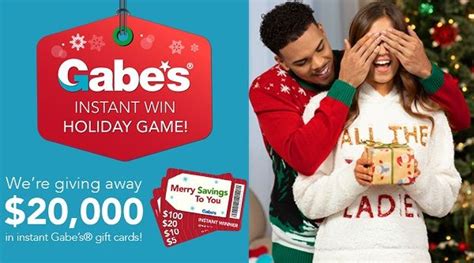 www.mygabes.com/holiday: Win Gabe's Gift Card ranging from $5 to $100 ...