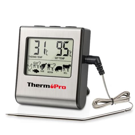 ThermoPro TP16 Digital LCD Display Kitchen Cooking Meat Thermometer For