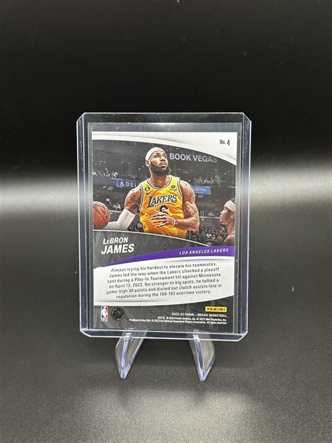 LeBron James 2022 23 Panini Mosaic Elevate Insert 4 Los Angeles