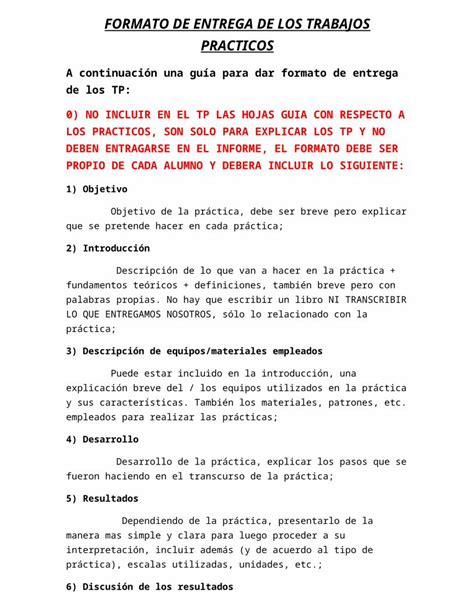 Docx Formato De Entrega De Los Trabajos Practicos Web Viewformato De