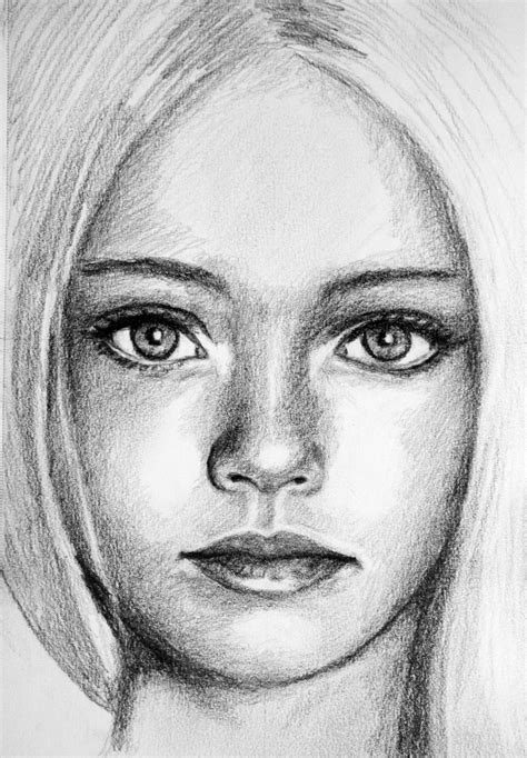 Realistic Girl Drawing at PaintingValley.com | Explore collection of ...