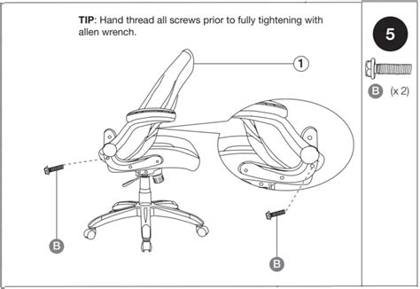 EMERGE 58224 Vortex Bonded Leather Gaming Chair Instruction Manual