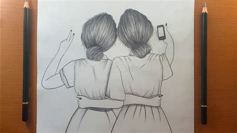 Come Disegnare I Migliori Amici Facendo Un Selfie Disegno Facile Con