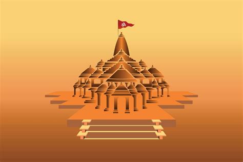 Free Vector ram mandir design 36139636 Vector Art at Vecteezy