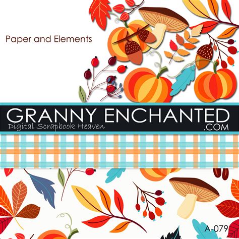 Grannyenchantedcom Main A 079 Autumn Begins Digital Scrapbook Paper