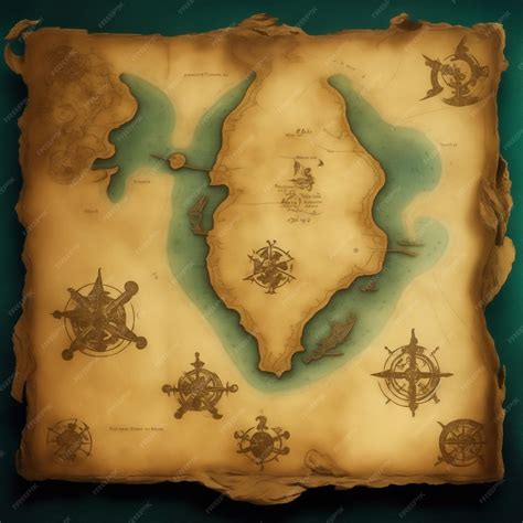 Premium AI Image | pirate treasure map design