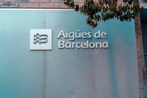 Barcelona Spain September 18 2022 Logo of Aigües De Barcelona