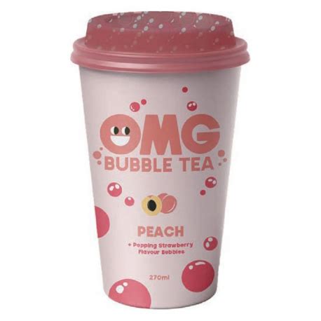 Bubble Tea OMG thé noir pêche Popping fraise 27cl 10 boissons