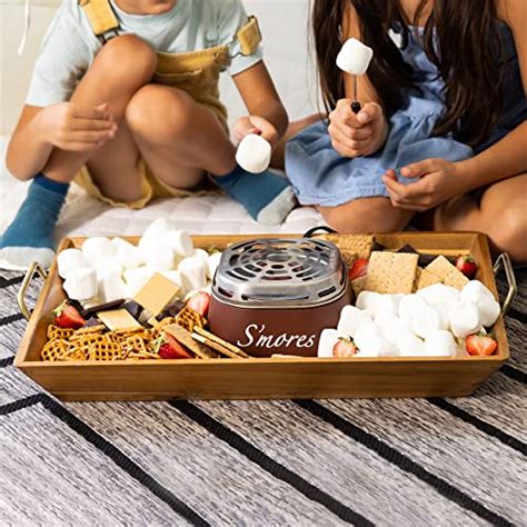 Nostalgia Indoor Electric S'mores Maker - Smores Kit - 4 Compartment ...