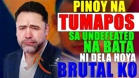 DELA HOYA MALAKI ANG NALUGI DAHIL SA PANGMAMALIIT NG PINOY HUGE