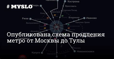 Опубликована схема продления метро от Москвы до Тулы Новости Тулы и