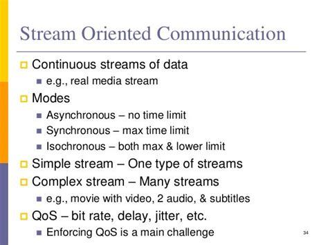 Message And Stream Oriented Communication