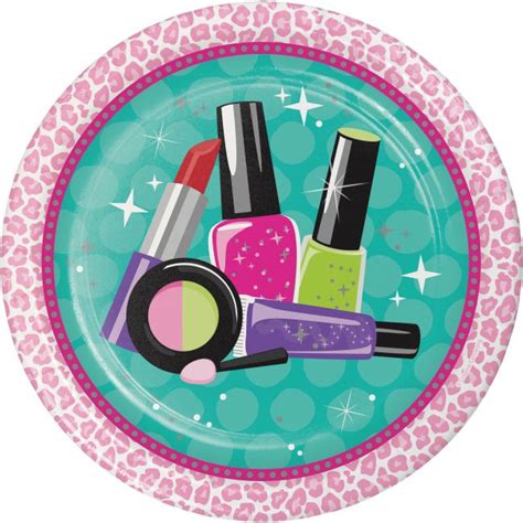 Sparkle Spa Icons 9 Inch Plates Party At Lewis Elegant Party Supplies