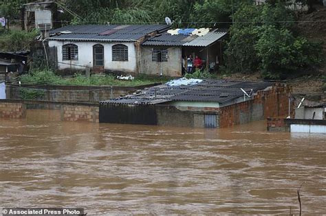 Shocking Moment A House Washed Away In Deadly Flooding In Brazil That