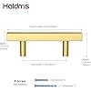 Haidms 10 Pack 76mm 3in Gold Cabinet Handles Brushed Brass Drawer Pulls