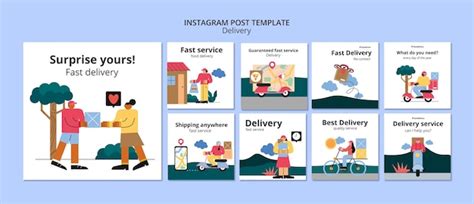 Free Psd Flat Design Delivery Template