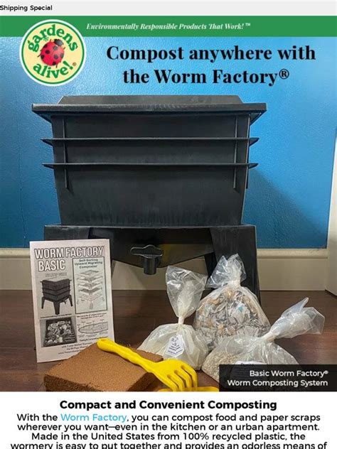 Gardens Alive Kitchen Waste Worms World Class Compost Milled