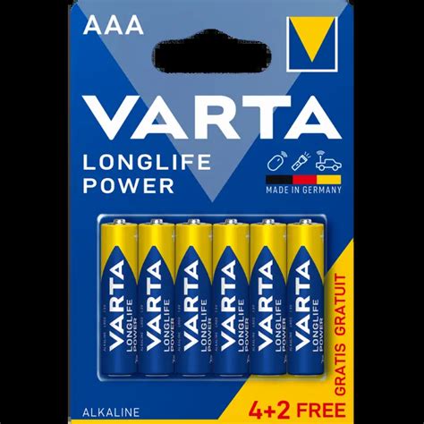 Батерии Varta LongLife Power алкални ААА 4 2 бр