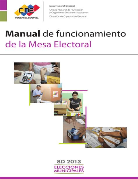 Manual De Funcionamiento De La Mesa Electoral