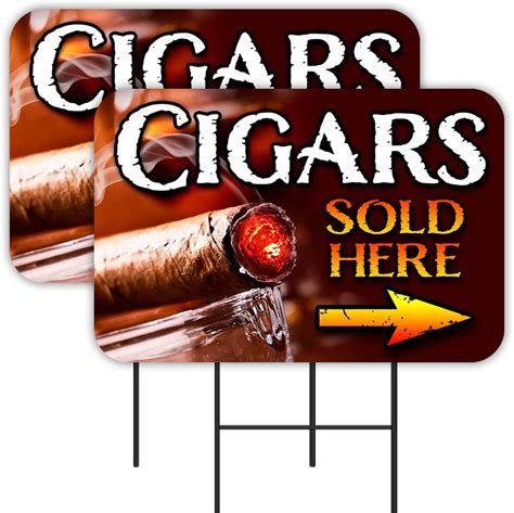 Cigars Sold Here 2 Pack Yard Signs 16 X 24 Double