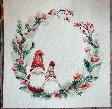 Pin By Mamitine On Aquarelle In 2024 Christmas Card Art Watercolor