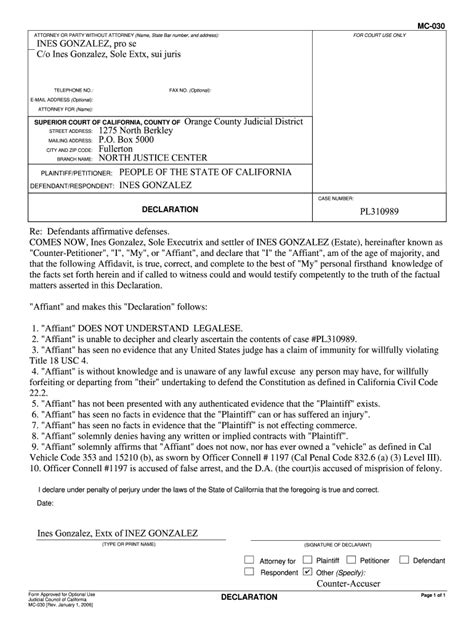 Mc 030 Declaration Example Fill And Sign Printable Template Online Us Legal Forms