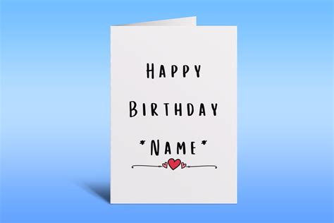 Personalisierte Geburtstagskarte Happy Birthday NAME Etsy