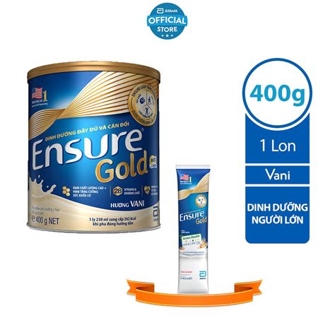 Tặng 1 gói dùng thử bất kỳ Sữa bột Ensure Gold Vani 400G lon