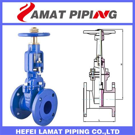 DIN3352 DIN3202 F4 Rising Stem Pn10 Pn16 Resilient Seated Gate Valve