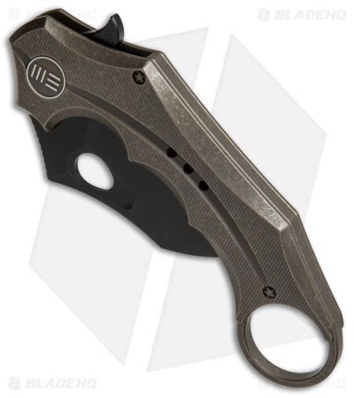 WE Knife Co 708E Karambit Frame Lock Knife Bronze Ti 3 6 Black