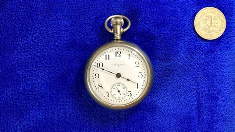 Elgin Pocket Watch Movement Antique 1901 7 Jewels 18 Size Youtube