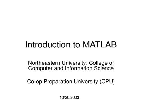 Ppt Introduction To Matlab Powerpoint Presentation Free Download