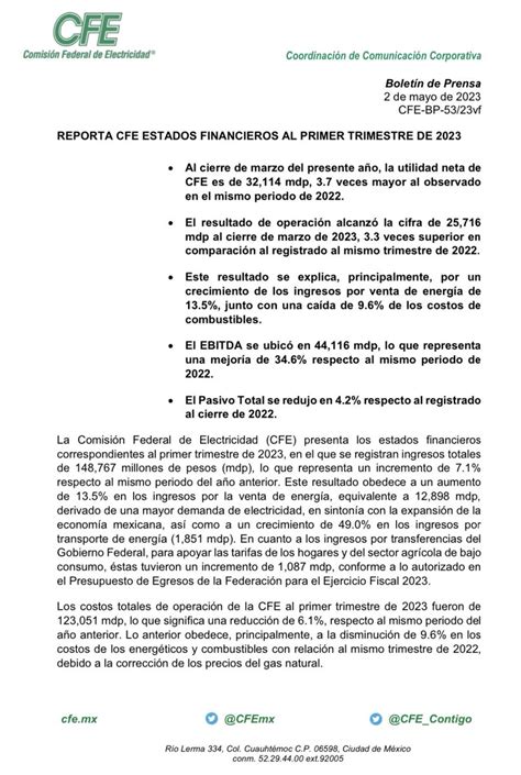 SENER México on Twitter RT CFEmx Al cierre de marzo de 2023 la