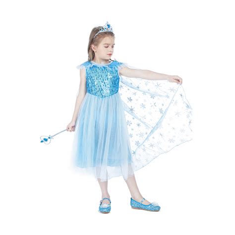 Set Costum Carnaval Elsa Frozen AmzBarley Halloween Cosplay