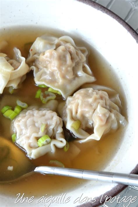 Soupe Aux Raviolis Wonton Une Aiguille Dans L Potage