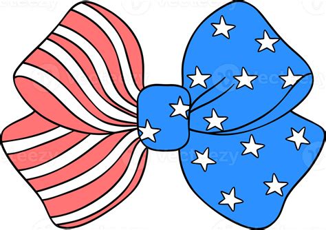 Coquette Ribbon Bow Th Of July Doodle Outline Png