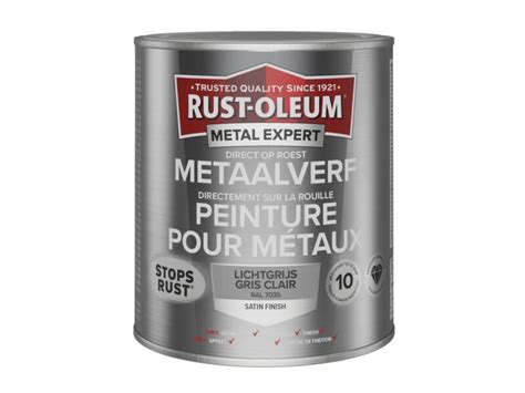 Rust Oleum Metal Expert Metaalverf Zijdeglans 750ml Lichtgrijs Hubo