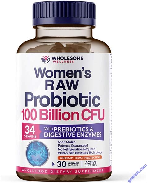 Women Raw Probiotics 100 Billion Cfus Prebiotics Digestive Enzymes 30ct