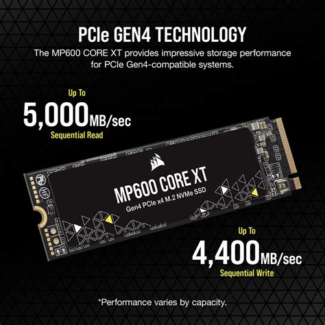 Corsair Mp600 Core Xt 1tb Pcie 40 Gen4 X4 R5000w3500 Cssd