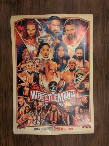 New Wwe Wrestlemania Limited Edition Art Print Poster X Wwf