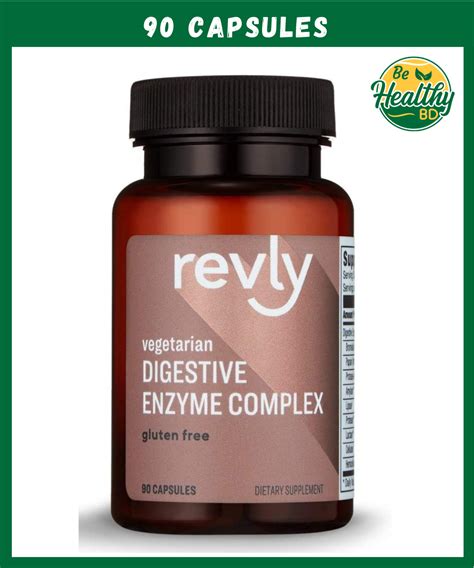 Revly Vegetarian Digestive Enzyme Complex 90 Capsules Behealthybd