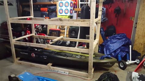 Homemade kayak storage rack ~ How to build a wood row boat