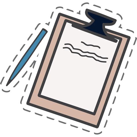 Aesthetic Writing Pad And Pen Sticker Back To School 16725392 Png