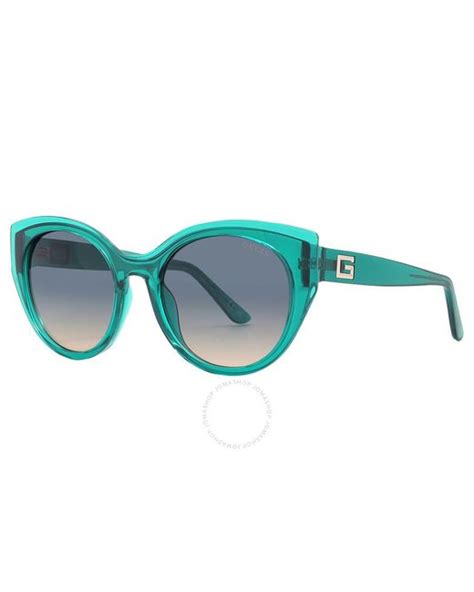 Guess Green Gradient Cat Eye Sunglasses Gu7909 96p 53 In Blue Lyst Uk