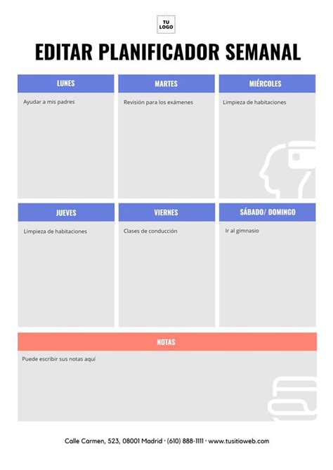 Plantillas De Planificadores Semanales Editables Online
