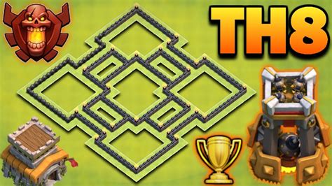 Town Hall 8 Trophy Push Base