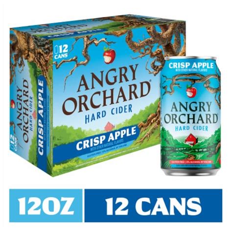 Angry Orchard Crisp Apple Hard Cider Beer 12 Cans 12 Fl Oz Fred Meyer