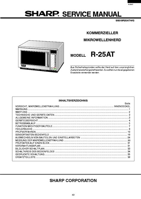 Sharp Microwave Manuals Downloads