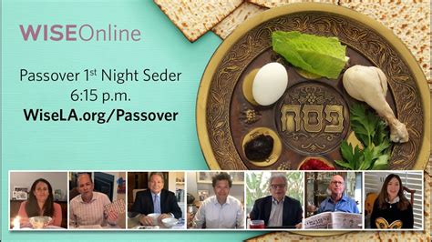 Wise 1st Night Virtual Passover Seder Youtube