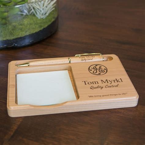 Memo Pad And Pen Holder Personalized Desk Item